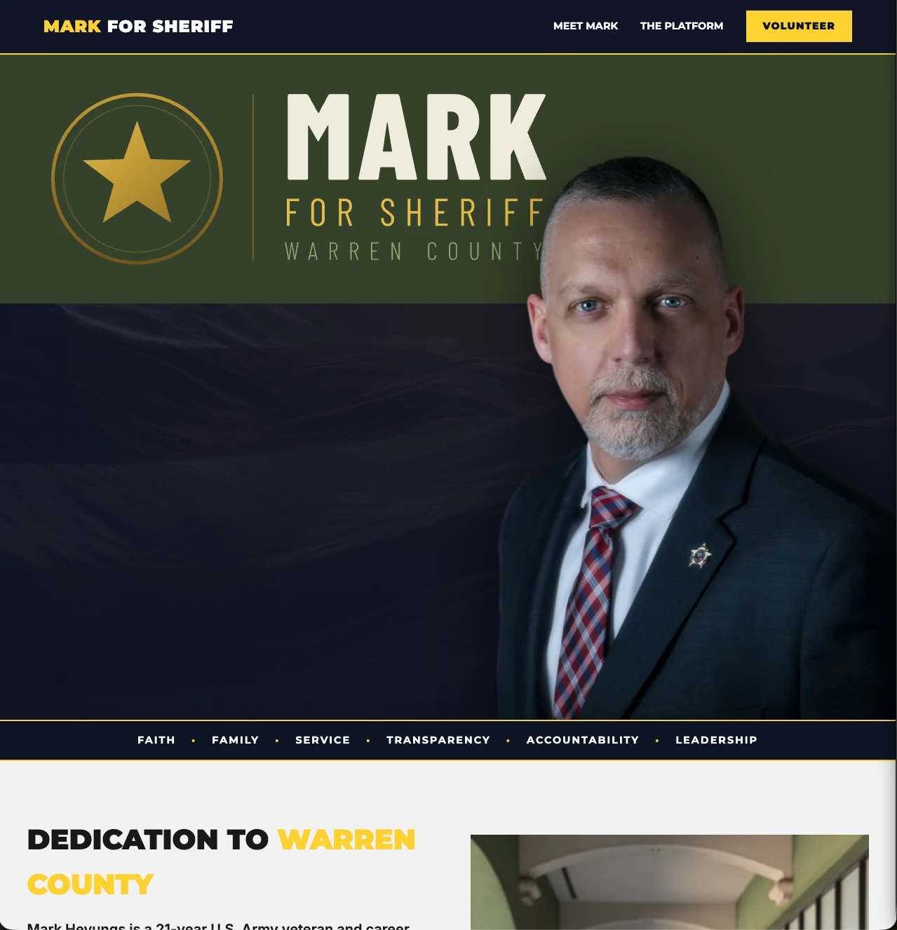 Mark for Sheriff website